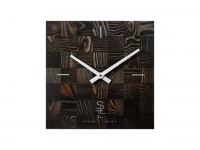 Часы настенные SLT 5195 CHESS BLACK WOOD в Половинном - polovinnoe.mebel-nsk.ru | фото