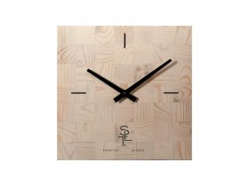 Часы настенные SLT 5196 CHESS WHITE WOOD в Половинном - polovinnoe.mebel-nsk.ru | фото
