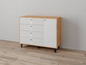 Комод «Катрин-13» (дуб крафт золотой/карбон фарфор) в Половинном - polovinnoe.mebel-nsk.ru | фото