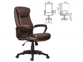 Кресло офисное BRABIX Enter EX-511, коричневое в Половинном - polovinnoe.mebel-nsk.ru | фото