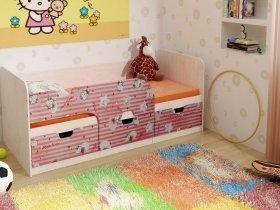 Кровать детская с ящиками 1,86 Минима Hello Kitty в Половинном - polovinnoe.mebel-nsk.ru | фото