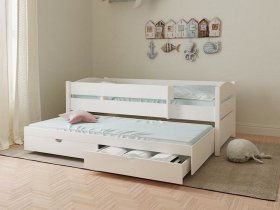 Кровать двухуровневая с ящиками «Лапландия» в Половинном - polovinnoe.mebel-nsk.ru | фото