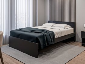 Кровать двуспальная 1,4м Бруклин СБ-3353 (диамант серый) в Половинном - polovinnoe.mebel-nsk.ru | фото