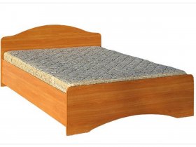 Кровать двуспальная 1,6м-1 (круглая спинка) в Половинном - polovinnoe.mebel-nsk.ru | фото