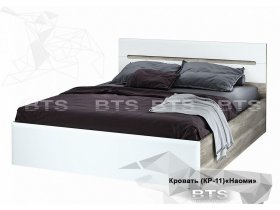 Кровать двуспальная 1,6 м  Наоми КР-11 в Половинном - polovinnoe.mebel-nsk.ru | фото