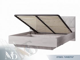Кровать двуспальная с подъем. мех. 1,6 м  Кимберли КР-13 в Половинном - polovinnoe.mebel-nsk.ru | фото