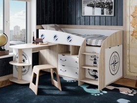 Кровать комбинированная «Немо» в Половинном - polovinnoe.mebel-nsk.ru | фото