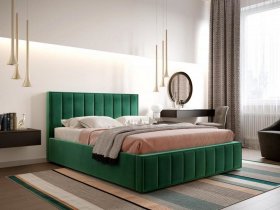 Кровать мягкая 1,4 Вена стандарт, вар.1 в Половинном - polovinnoe.mebel-nsk.ru | фото