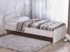 Кровать односпальная 80 с низкой спинкой (ясень шимо светлый) в Половинном - polovinnoe.mebel-nsk.ru | фото