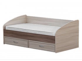 Кровать односпальная с ящиками 0,9 м-1 в Половинном - polovinnoe.mebel-nsk.ru | фото