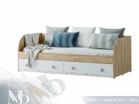 Кровать с ящиками Тренд КР-01 в Половинном - polovinnoe.mebel-nsk.ru | фото