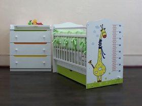 Кроватка детская Жираф с маятником в Половинном - polovinnoe.mebel-nsk.ru | фото