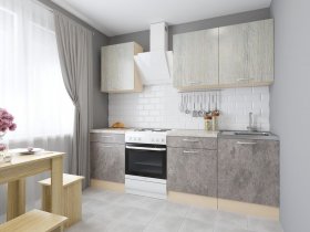 Модульная кухня Йота (пикард/цемент) в Половинном - polovinnoe.mebel-nsk.ru | фото