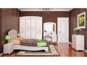 Модульная спальня Каролина в Половинном - polovinnoe.mebel-nsk.ru | фото
