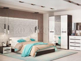 Модульная спальня Ким в Половинном - polovinnoe.mebel-nsk.ru | фото
