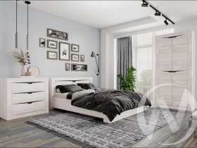 Модульная спальня Леонардо в Половинном - polovinnoe.mebel-nsk.ru | фото
