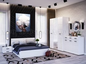 Модульная спальня Нэнси NEW в Половинном - polovinnoe.mebel-nsk.ru | фото