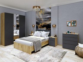 Модульная спальня Шерлок в Половинном - polovinnoe.mebel-nsk.ru | фото
