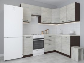 Модульная угловая кухня 1,4м*2,1м Лада (пикард) в Половинном - polovinnoe.mebel-nsk.ru | фото
