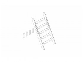 Пакет №11 Наклонная лестница и опоры для двухъярусной кровати Соня в Половинном - polovinnoe.mebel-nsk.ru | фото