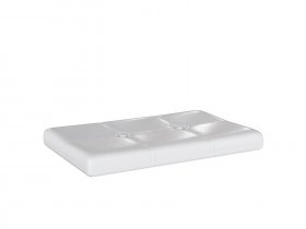 Сиденье мягкое 600 Апполия прихожая (белый/белый дуб) в Половинном - polovinnoe.mebel-nsk.ru | фото