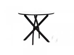 Стол обеденный Лион (мрамор белый/черный) в Половинном - polovinnoe.mebel-nsk.ru | фото